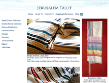 Tablet Screenshot of jerusalemtallit.com
